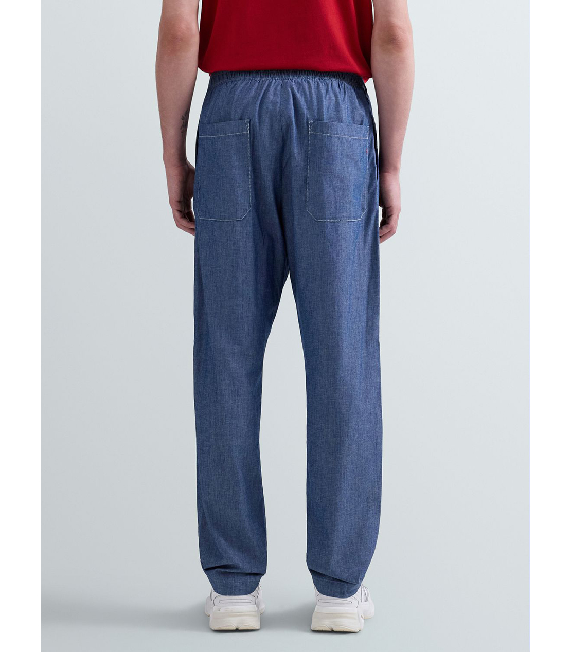 シャンブレーテーパードフィットパンツ（セットアップ） 詳細画像 ブルー 3